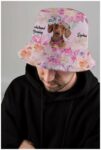 Dachshund Kisses Fix Everything Dog Lover Bucket Hat Custom Name