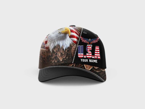 Personalized Patriotic American Eagle Baseball Cap