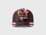 Personalized Trucker Eagle Cross Under God America Flag Baseball Cap