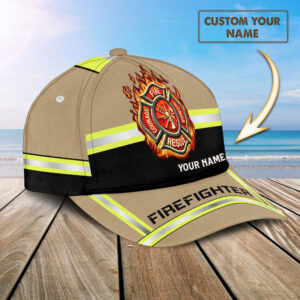 Personalized Name Fire Honor Firefighter Lovers Baseball Cap 1 - Adeenyc.com 
