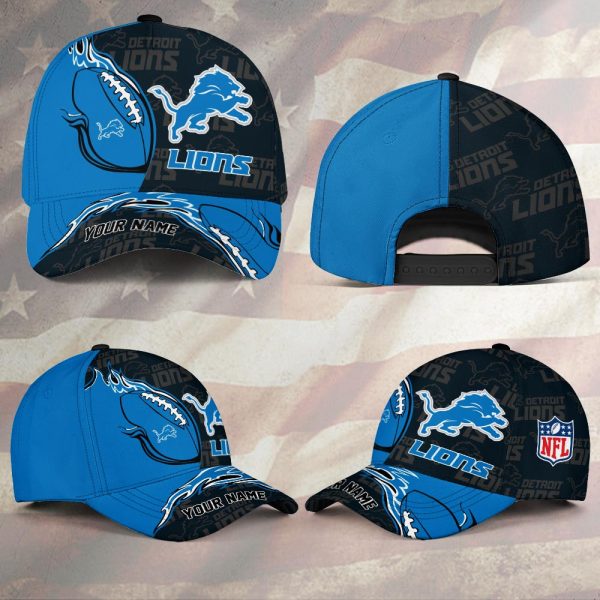 Detroit Lions Blue & Gray Baseball Cap - Official NFL Football Fan Hat