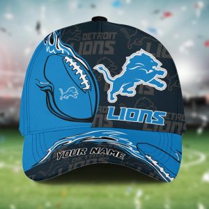 Detroit Lions Blue & Gray Baseball Cap - Official NFL Football Fan Hat